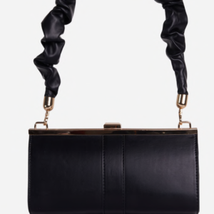 Sac à porté épaule en simili cuir noir