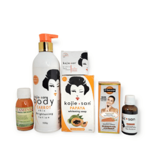 Gamme Kojic San Natural skin Care a l"huile de carrotte teint sans tâches 5 pièces