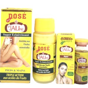Concentré dosé et Sérum super  éclaircissant Peau Jaune