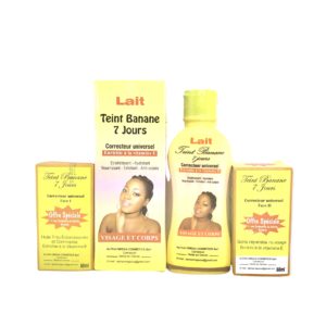 Gammes Teint Banane 7 jours correcteur anti-tâches N°1 et 2 Soins réparateur