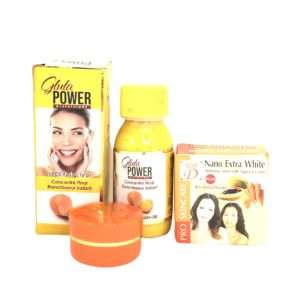 Concentré 100 fois blanchisseur instant Gluta Power et crème visage protectrice