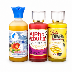 3 Concentrés Éclaircissants Arbutin, Gluta Power et Fruits Mix