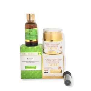 Crème éclaircissant Magic  Gold Pure Egyptian Et Sérum Réparateur.