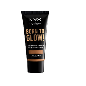 Fond de teint liquide Born to Glow ! NYX  15.8 Honey Very Glow