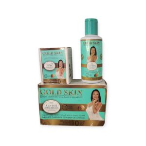 Crème et Sérum Visage Gold Skin éclaircissant à la bave d'escargot