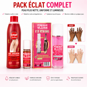 Éclaircissant Gel Douche + Ponceuse Claire 2x Fort Anti-Taches