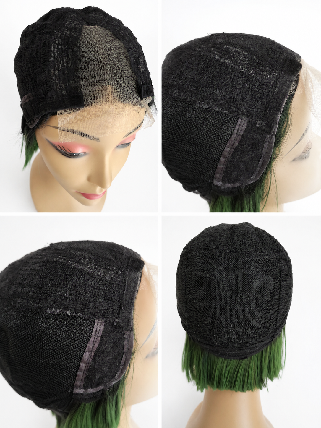 Perruque Bob Vert Noir Cheveux Humain– Lace Front HD Premium – Image 2