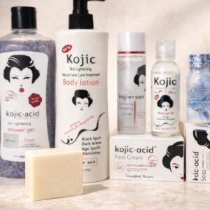 Gamme éclaircissant corprel ET Visage Kojie San Fort Lissante