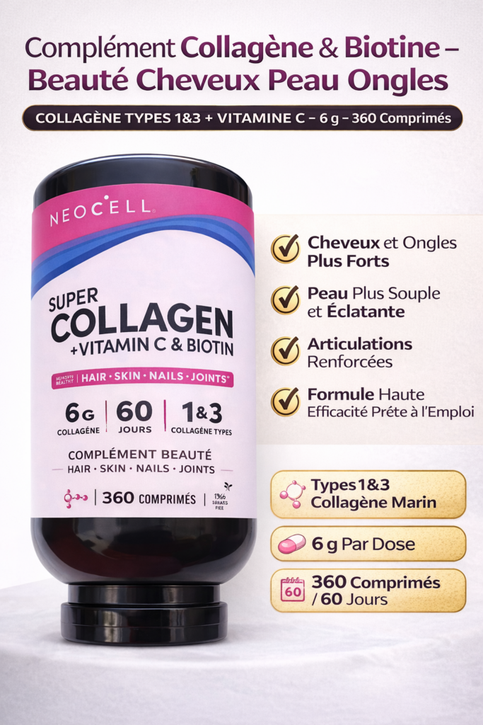 Complément Cheveux, Peau, Ongles - Vitamine C, Collagène, Biotine - Gommes Fruits - Neuf (péremption 01/2027)